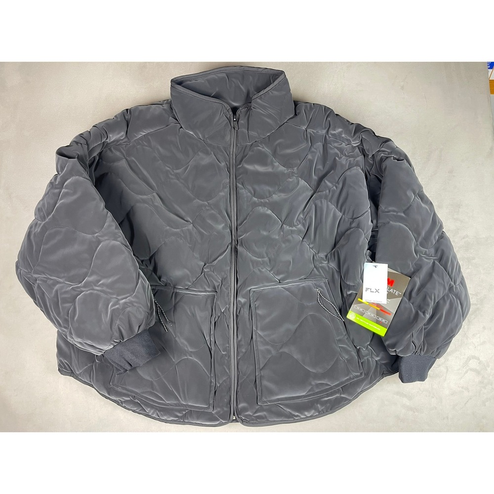 FLX Mineral Black Velvet Packable Puffer Jacket 3M Thinsulate Mens 2X Discontinu
